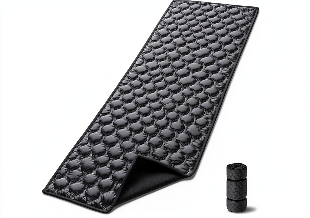 Camping Cot Mattress Pad in use