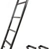 LVYIHAN Metal Bunk Ladder 66in Multi-Position Black Adjustable-0