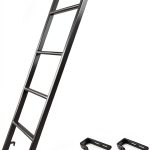 LVYIHAN Metal Bunk Ladder 66in Multi-Position Black Adjustable-0