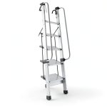 InnaMall 5‑Step Aluminum Ladder Adjustable Home-0