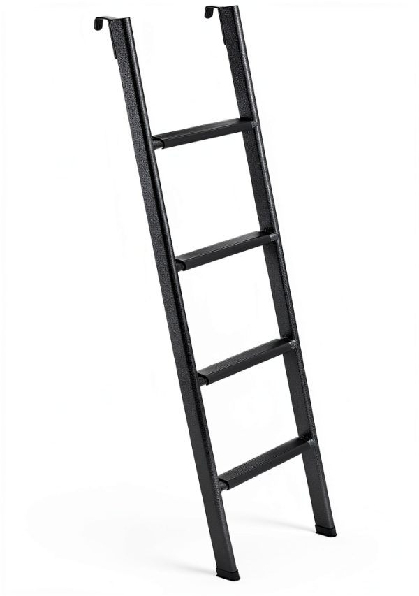 OUTPRIZE Steel RV Bunk Ladder 52in Black Portable 5‑Step Heavy Duty-0