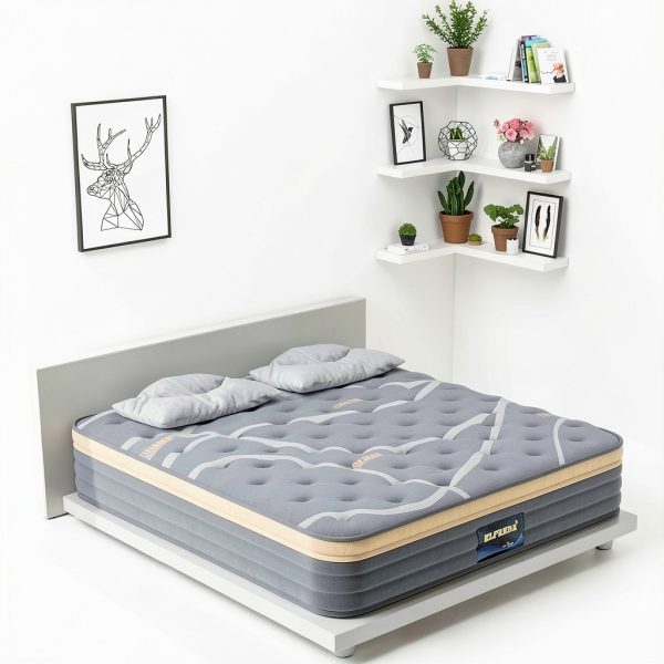 Elfreda 12 Inch Pillow Top Hybrid Mattress Grey Yellow Full Size-8