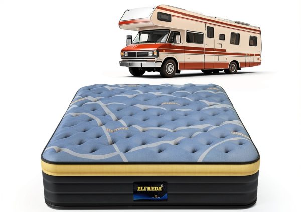 Elfreda 12 Inch Pillow Top Hybrid Mattress Grey Yellow Full Size-0
