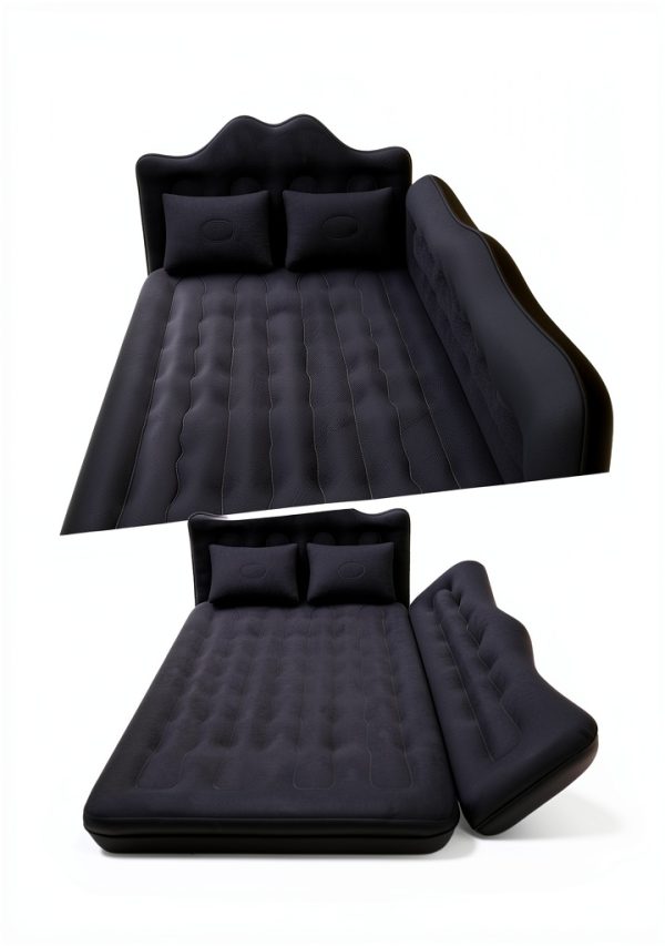 Umbrauto Car Air Mattress Black 5.5‑6.5ft Truck with Built‑in Pump-1