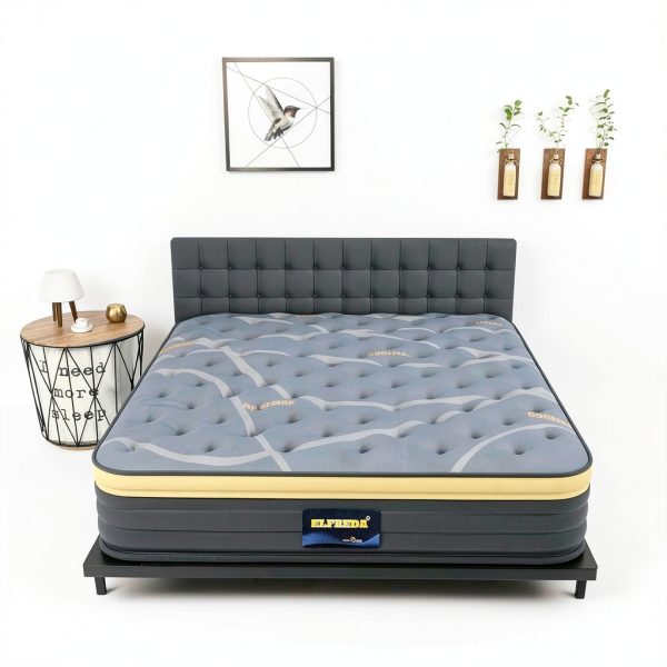 Elfreda 12 Inch Pillow Top Hybrid Mattress Grey Yellow Full Size-5