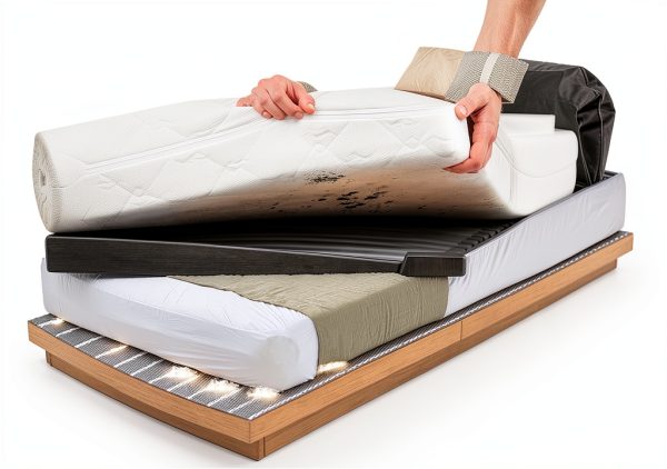 JZHLLA Mattress Underlay Gray White 39x120in Polypropylene Pad-4