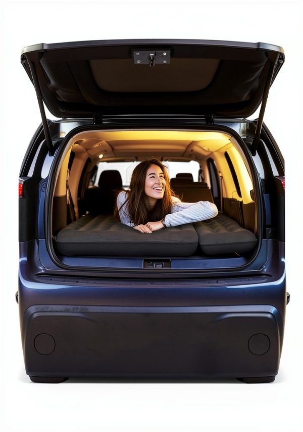 Umbrauto Car Air Mattress Black 5.5‑6.5ft Truck with Built‑in Pump-6