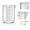 Graduated Cylinders Set 23Pcs - 6 Clear Plastic Cylinders 25-1000ml, 4-1