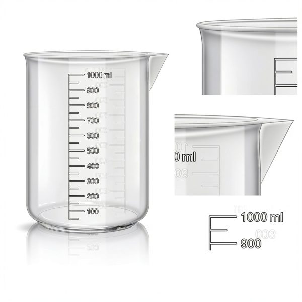 Graduated Cylinders Set 23Pcs - 6 Clear Plastic Cylinders 25-1000ml, 4-1