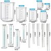 Graduated Cylinders Set 23Pcs - 6 Clear Plastic Cylinders 25-1000ml, 4-2