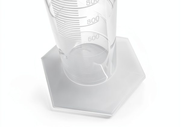 Polypropylene Graduated Cylinder 2000ml Eisco Round Base Graduations-3