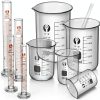 Feekoon 10‑Piece Glass Measuring Beaker Set Borosilicate Cylinders-0
