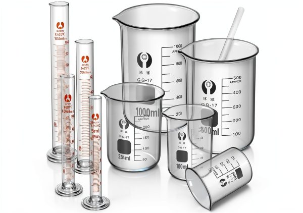 Feekoon 10‑Piece Glass Measuring Beaker Set Borosilicate Cylinders-0