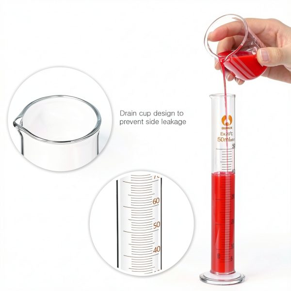 Feekoon 10‑Piece Glass Measuring Beaker Set Borosilicate Cylinders-6