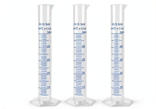 Measuring Cylinder Antrader 3-Pack Transparent 50ml Plastic Cylinders-0