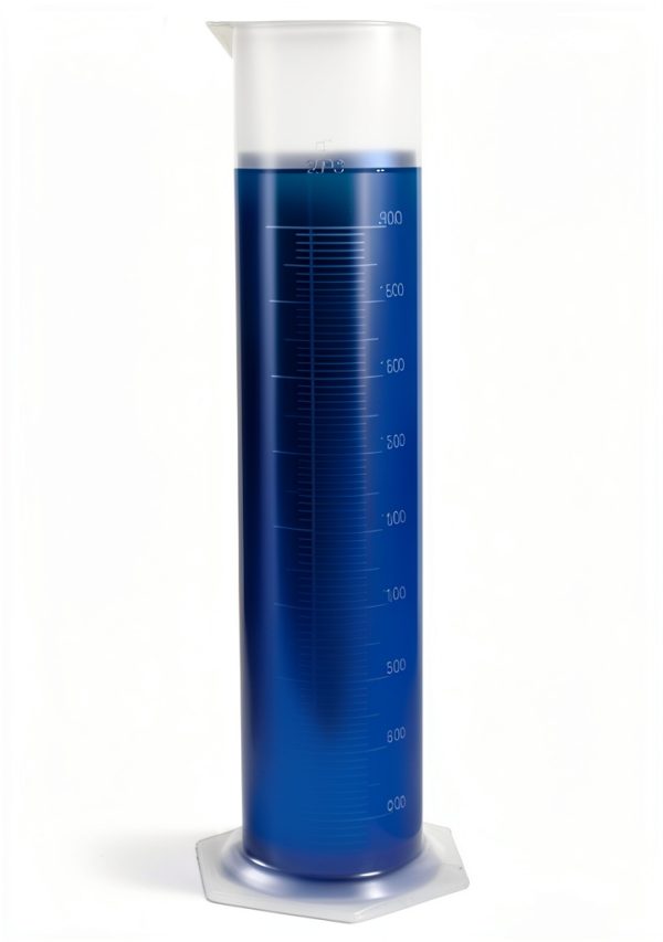 Polypropylene Graduated Cylinder 2000ml Eisco Round Base Graduations-1