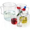 Teenitor Graduated Cylinder Plastic Beaker, 5pcs Plastic Graduated Cylinder 10ml 25ml 50ml 100ml 250ml and 5pcs Plastic Beakers 50ml 100ml 250ml 500ml1000ml Clear 10pcs-5