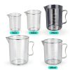 Teenitor Graduated Cylinder Plastic Beaker, 5pcs Plastic Graduated Cylinder 10ml 25ml 50ml 100ml 250ml and 5pcs Plastic Beakers 50ml 100ml 250ml 500ml1000ml Clear 10pcs-1