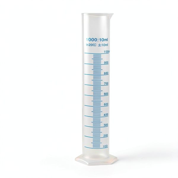 Bekith 4 Pack 1000ml Plastic Graduated Cylinder Base Double Scale-1