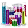 Teenitor Graduated Cylinder Plastic Beaker, 5pcs Plastic Graduated Cylinder 10ml 25ml 50ml 100ml 250ml and 5pcs Plastic Beakers 50ml 100ml 250ml 500ml1000ml Clear 10pcs-0