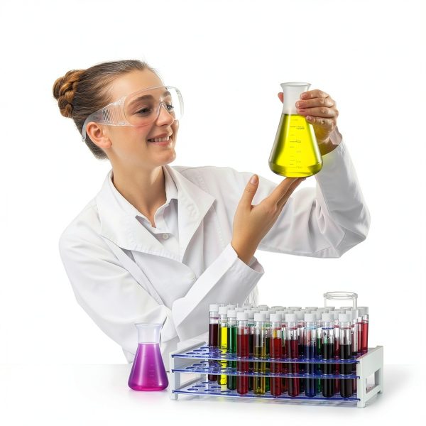 Baderke 40 Pcs Plastic Test Tubes with Rack 5 Graduated Cylinder 6 Beakers 3 Erlenmeyer Flask 10 Plastic Transfer Pipette for Lab Party DIY-6