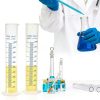 Bekith 4 Pack 1000ml Plastic Graduated Cylinder Base Double Scale-4